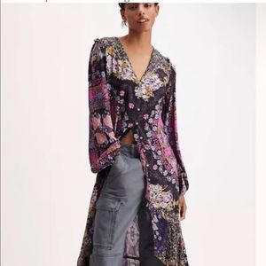 New Free People Marais Printed Midi Dress Size Small